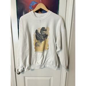 vintage town marshal cowboy white crewneck Hermon Adams Size Unknown
